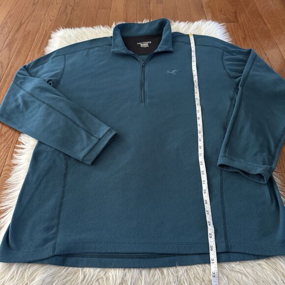 Arc'teryx Delta Sweater Mens 2XL Blue Half Zip Thermal Fleece Polartec Pullover - Picture 6 of 11